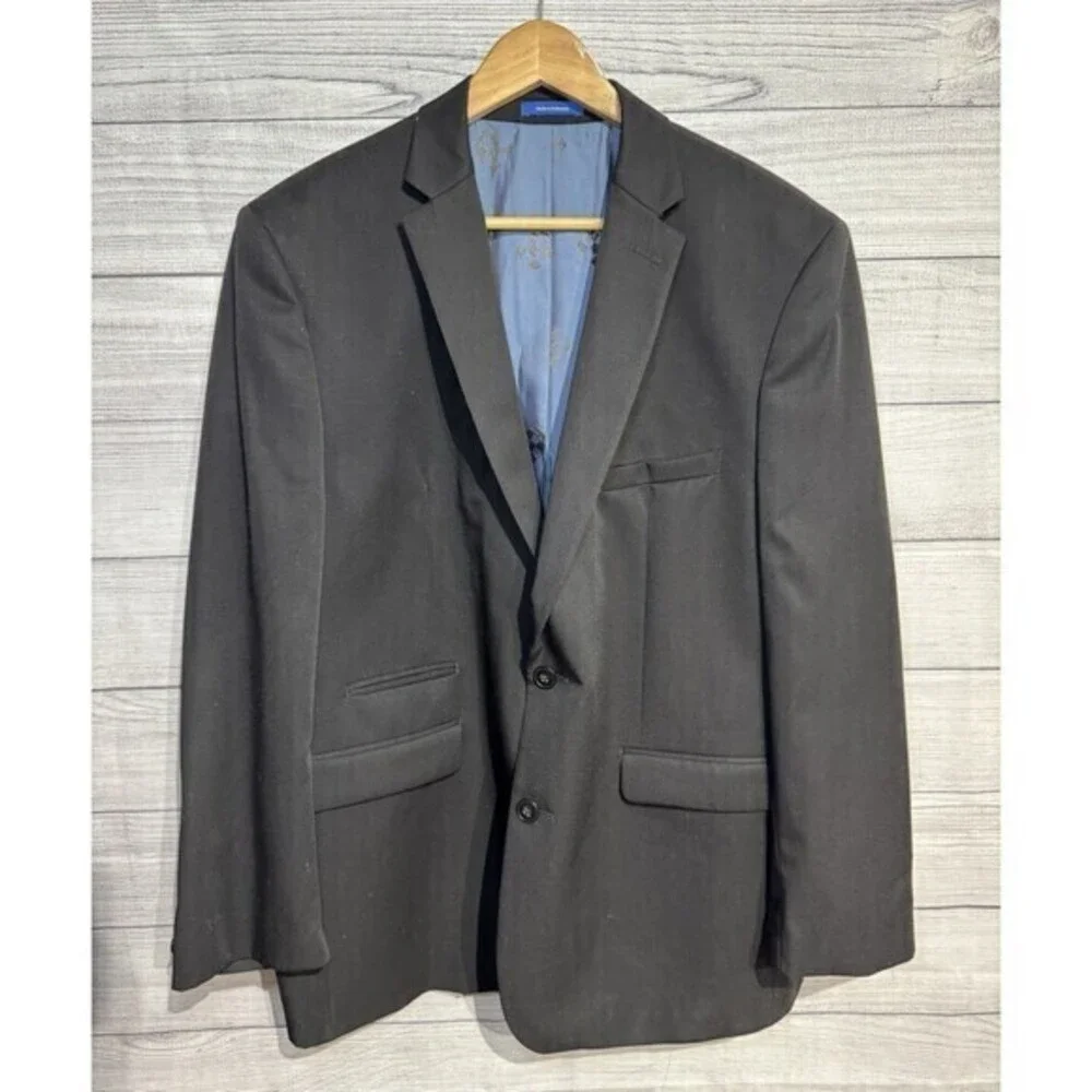 Vince Camuto Slim Mens 44R Gray 100% Wool Blazer Jacket Sport Coat